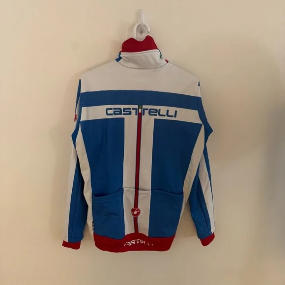 Castelli Blue and White Insulated Cycling Jacket - Picture 2 of 10